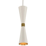 Milo Mini Pendant - Vintage Brass / Warm White / Warm White