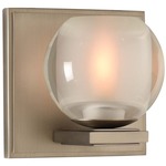 Corona Wall Light - Satin Nickel / Clear