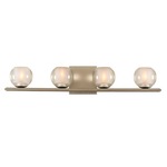 Corona Bathroom Vanity Light - Satin Nickel / Clear