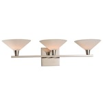 Galvaston Bathroom Vanity Light - Polished Nickel / Frosted