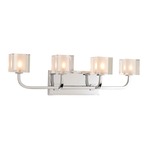 Arcata Bathroom Vanity Light - Chrome / Clear