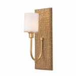 Cestino LED Wall Light - Gold Leaf / Matte Opal White Glass