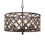 Whittaker Pendant - Brownstone / Painted Weathered Wood