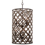 Whittaker Foyer Pendant - Brownstone / Painted Weathered Wood