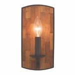 Lansdale Wall Light - Black Iron / Dark Wood