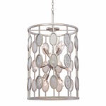 Palomar Foyer Pendant - Vintage Silver Leaf / Silver Mercury Glass