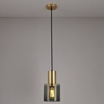 Walter Pendant - Brass / Anthracite