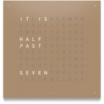 Qlocktwo Metallic Classic Wall Clock - Hazelnut