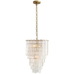 Larie Mini Chandelier - Antique Brass / Seeded Clear