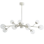 Dallas Chandelier - Polished Nickel / Clear