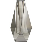 Gemma Tall Vase - Gray Smoke Crystal