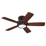 Tempo Hugger Ceiling Fan with Light - Oiled Bronze