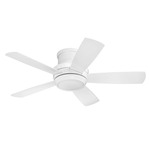 Tempo Hugger Ceiling Fan with Light - White