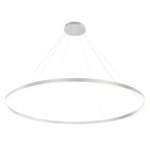 Spunto Chandelier - Silver / Opal White