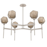 Gem Round Belvedere Chandelier - Beige Silver / Bronze