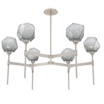 Gem Round Belvedere Chandelier - Beige Silver / Smoke