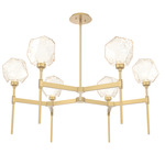 Gem Round Belvedere Chandelier - Gilded Brass / Amber