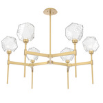 Gem Round Belvedere Chandelier - Gilded Brass / Clear