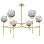 Gem Round Belvedere Chandelier - Gilded Brass / Smoke