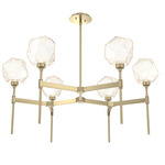 Gem Round Belvedere Chandelier - Heritage Brass / Amber