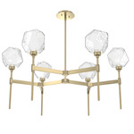 Gem Round Belvedere Chandelier - Heritage Brass / Clear