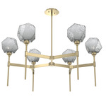 Gem Round Belvedere Chandelier - Heritage Brass / Smoke