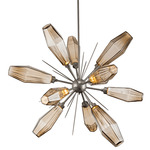 Aalto Starburst Chandelier - Metallic Beige Silver / Optic Ribbed Bronze