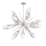 Aalto Starburst Chandelier - Metallic Beige Silver / Optic Ribbed Clear