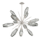 Aalto Starburst Chandelier - Beige Silver / Optic Ribbed Smoke