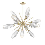 Aalto Starburst Chandelier - Gilded Brass / Optic Ribbed Clear