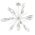Aalto Starburst Chandelier - Metallic Beige Silver / Optic Ribbed Clear
