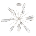 Aalto Starburst Chandelier - Beige Silver / Optic Ribbed Clear