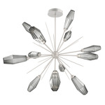 Aalto Starburst Chandelier - Metallic Beige Silver / Optic Ribbed Smoke