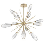 Aalto Starburst Chandelier - Gilded Brass / Optic Ribbed Clear