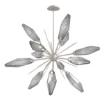 Rock Crystal Starburst Chandelier - Beige Silver / Chilled Smoke