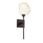 Gem Stem Wall Sconce - Flat Bronze / Amber