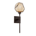 Gem Stem Wall Sconce - Flat Bronze / Bronze