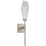 Aalto Belvedere Wall Sconce - Metallic Beige Silver / Optic Ribbed Clear