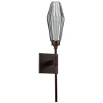 Aalto Belvedere Wall Sconce - Flat Bronze / Optic Ribbed Smoke