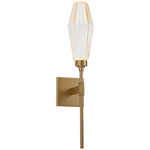 Aalto Belvedere Wall Sconce - Gilded Brass / Optic Ribbed Amber