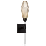 Aalto Belvedere Wall Sconce - Matte Black / Optic Ribbed Bronze