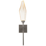 Rock Crystal Wall Sconce - Metallic Beige Silver / Chilled Amber