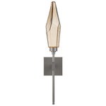 Rock Crystal Wall Sconce - Metallic Beige Silver / Chilled Bronze