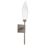 Rock Crystal Wall Sconce - Metallic Beige Silver / Chilled Clear