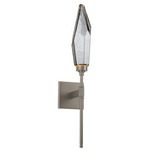 Rock Crystal Wall Sconce - Metallic Beige Silver / Chilled Smoke