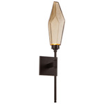Rock Crystal Wall Sconce - Flat Bronze / Chilled Bronze
