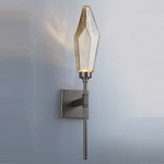 Rock Crystal Wall Sconce - Matte Black / Chilled Bronze