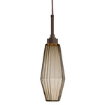 Aalto Single Pendant - Flat Bronze / Optic Ribbed Bronze