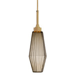 Aalto Single Pendant - Gilded Brass / Optic Ribbed Bronze