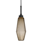 Aalto Single Pendant - Matte Black / Optic Ribbed Bronze